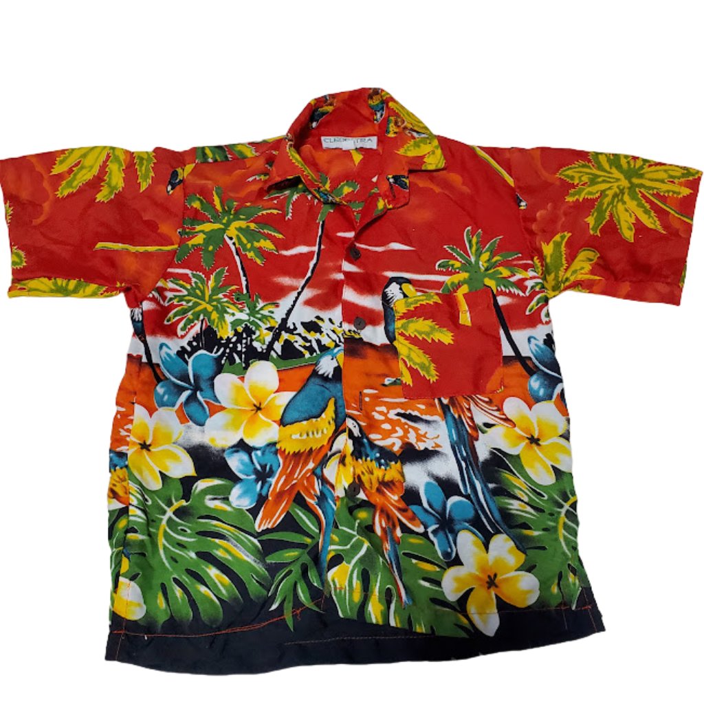Hawaiian Button Up Shirt Boys Size 8